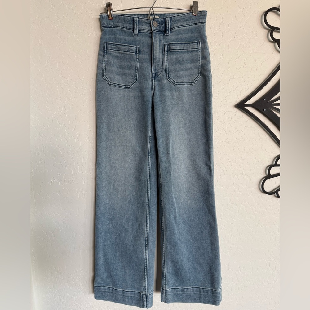 FAHERTY Stretch Terry Patch Pocket Jeans - Light … - image 3